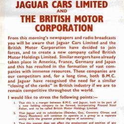 1966 Jaguar BMC Merger Poster ECA0191
