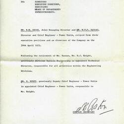 1972 05 01 Appointment  R J Knight JCR 008 011